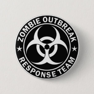 zombie-uitbraakteam ronde button 5,7 cm