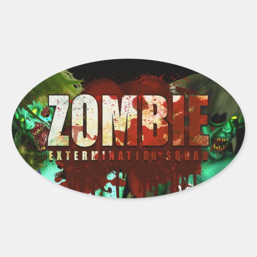 Zombie uitroeiing Sticker (Voorkant)