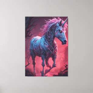 Zombie Unicorn Canvas Afdruk