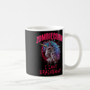 Zombie Unicorn I Love Brainbows Punk Gothic Gothic Koffiemok