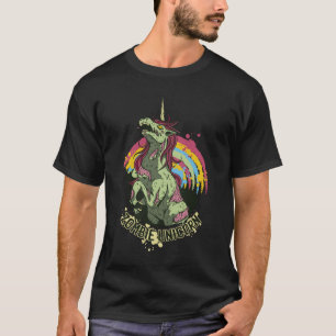 Zombie Unicorn Rainbow Horror Funny T-shirt
