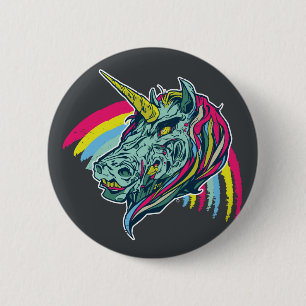 Zombie Unicorn Ronde Button 5,7 Cm