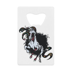 Zombie Unicorn Standing Kredietkaart Flessenopener
