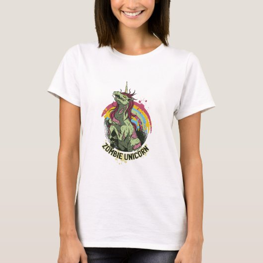 Zombie unicorn t-shirt (Voorkant)