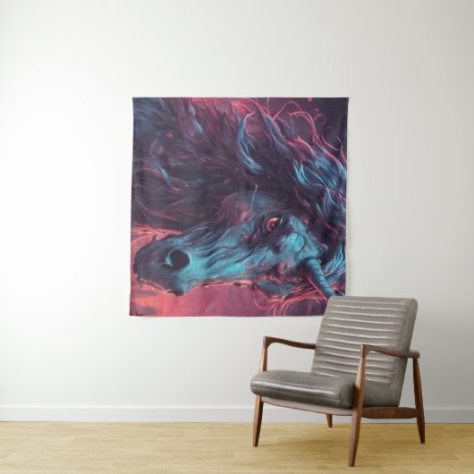 Zombie Unicorn Wandkleed (In Situ (horizontaal))