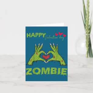 Zombie Valentijnsdag Hand Vorm Een Hart Halloween Kaart