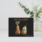 Zombie veggie black Halloween Briefkaart (Staand voorkant)