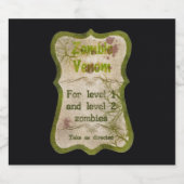 Zombie Venom Bier Fles Labels Etiket (Enkel label)