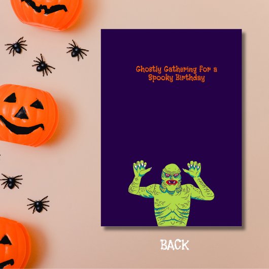 Zombie Verjaardag Halloween Feest Spoken Kaart
