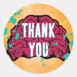 Zombie Verjaardag Halloween Kinder Party Ronde Sticker