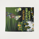 Zombie Verjaardag Kinder Halloween Banner Wandkleed (Voorkant (horizontaal))