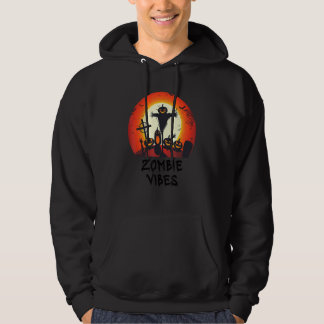 Zombie Vibes Maanverlicht Kerkhof  Enge Kinderen J Hoodie