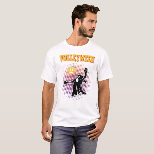 Zombie Volleyball Spelers Halloween Costume T-shirt (Voorkant volledig)