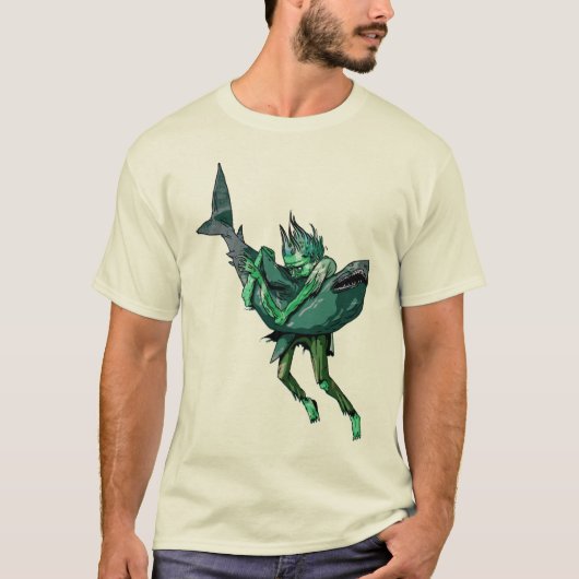 Zombie vs Shark T-shirt (Voorkant)