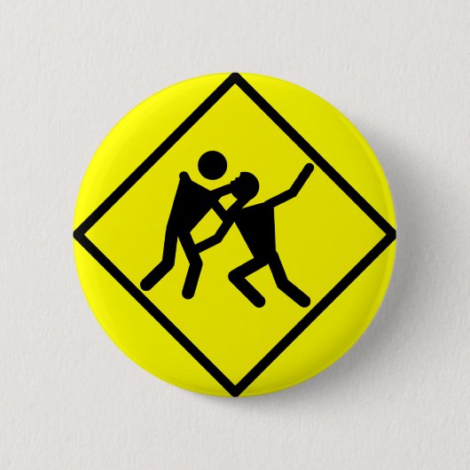 Zombie-waarschuwingsteken Ronde Button 5,7 Cm (Voorkant)