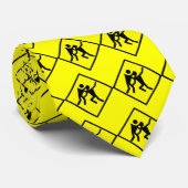 Zombie-waarschuwingsteken Stropdas (Opgerold)