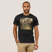 Zombie Walking Dead Horde Halloween T-shirt (Voorkant volledig)