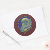 Zombie Walrus Ronde Sticker (Envelop)