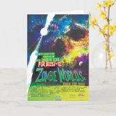 Zombie Werelden Halloween Melkweg van Verschrikkin Kaart (Gele Bloem)