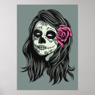 Zombie Woman aangepast poster kleur