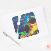 Zombie Worlds Halloween Galaxy of Horrors Vierkante Sticker (Envelop)