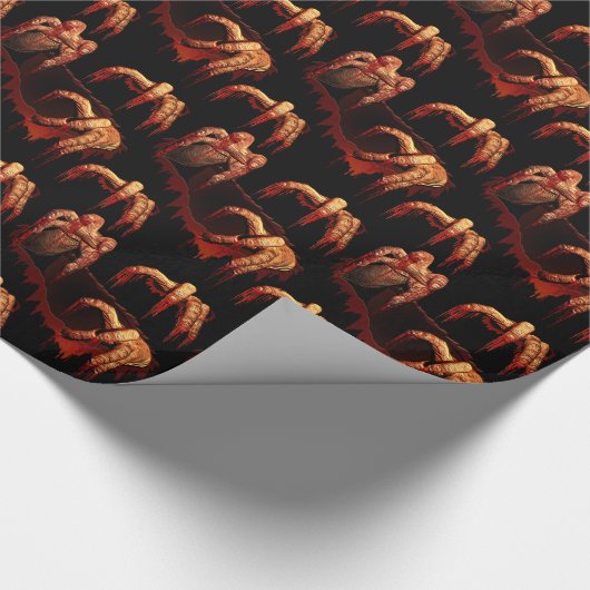 Zombie Wrapping Paper Gory Zombie Gift Paper Cadeaupapier (Hoek)