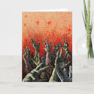 Zombie Xmas Card Feestdagen Kaart