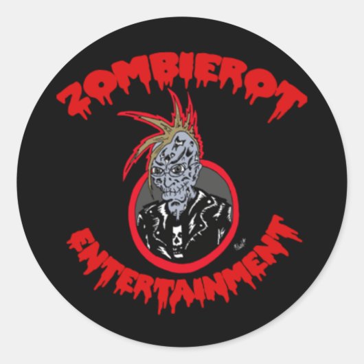 "Zombie Xtoph" Zombierot Logo Sticker (Voorkant)
