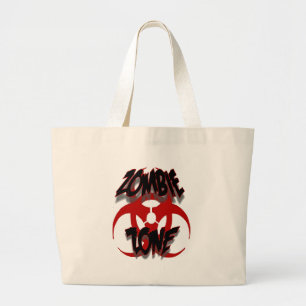 ZOMBIE ZONE GROTE TOTE BAG