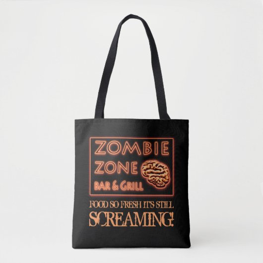 Zombie Zone Trick or treat Bag Draagtas (Voorkant)
