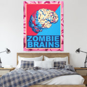 Zombiebrein Canvas Afdruk (Insitu (Slaapkamer))