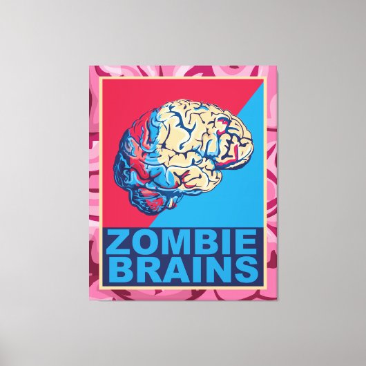 Zombiebrein Canvas Afdruk (Voorkant)