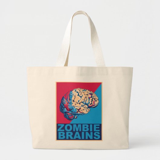 Zombiebrein Grote Tote Bag (Voorkant)