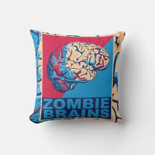 Zombiebrein Kussen (Voorkant)