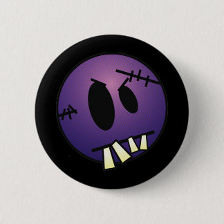 ZOMBIECON-GEZICHT - PAARS RONDE BUTTON 5,7 CM