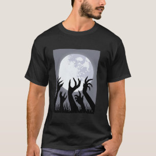 ZombieCore esthetische zombie volle maan T-shirt