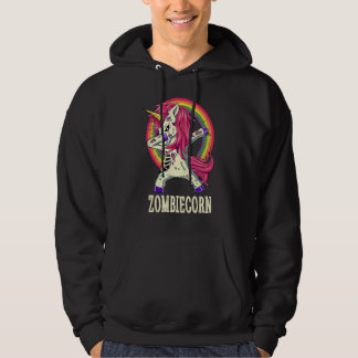 Zombiecorn Zombie Eenhoorn Dabbing Dans Halloween Hoodie