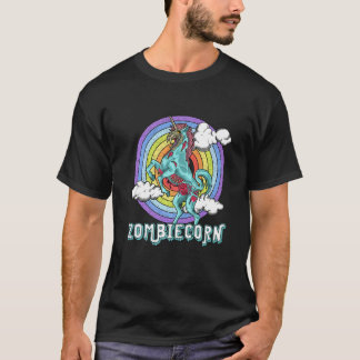 Zombiecorn Zombie Eenhoorn Regenboog Griezelen Hal T-shirt