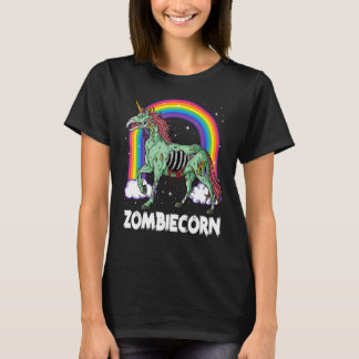 Zombiecorn Zombie Unicorn Halloween Women Girls Ra T-shirt