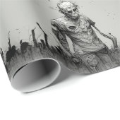 Zombiefied Wrapping Paper Cadeaupapier (Rol Hoek)