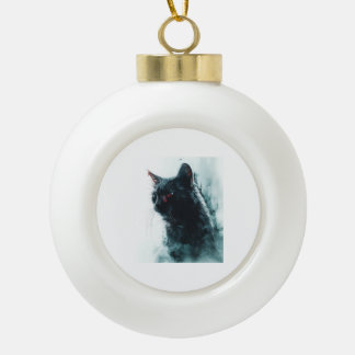 Zombiekat Apocalyps Keramische Bal Ornament