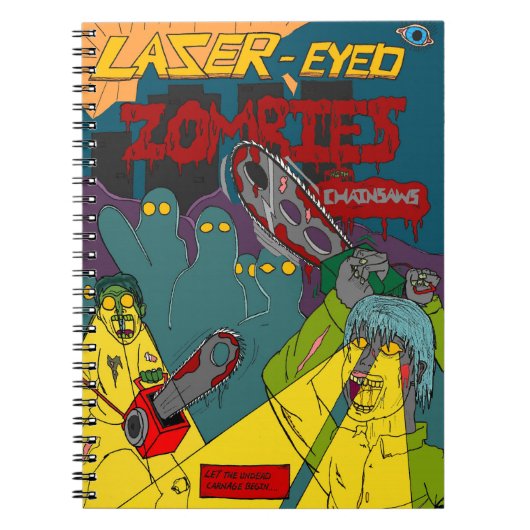 Zombies à l'oeil laser avec Carnet scie à chaîne (Devant)