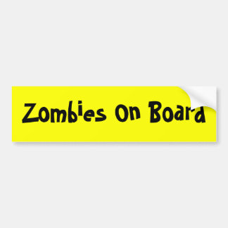 Zombies aan boord bumpersticker
