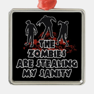 Zombies aangepaste kleurversiering metalen ornament
