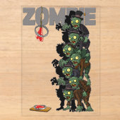 zombies acryl uitnodigingen (Voorkant)