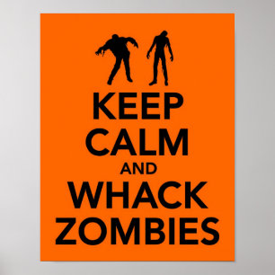 Zombiës-afdruk kalk en whisky behouden poster