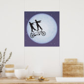 Zombies Apocalypse Cyclists in Love Poster (Keuken)