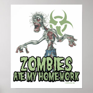 Zombies Ate My Homework Poster