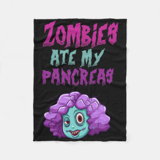 Zombies aten mijn alvleesklier T1d Type 1 Diabetes Fleece Deken