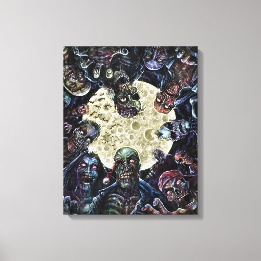 Zombies Attack (Zombie Horde) Canvas Afdruk (Voorkant)